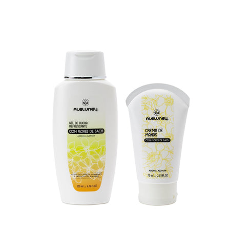 Pack Gel de ducha refrescante y crema manos azahar